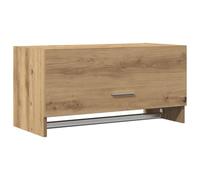 SYDE Armoire en chêne bois ingénierie 70 x 32,5 x 35 cm | Grand compartiment, barre suspendue, surface lisse, nettoyage facile, organisateur de vêtements