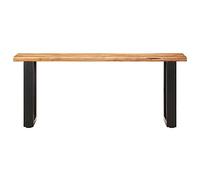 SYDE Banc en bois d'acacia acier 110 cm | Style industriel, stable, montage facile, entrée ou salon