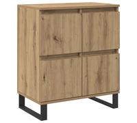 SYDE Buffet en chêne Artisan 60 x 35 x 70 cm | Bois résistant, 2 portes, rangement spacieux, usage intérieur, montage simple
