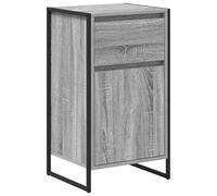 SYDE Buffet industriel rectangulaire en bois et acier | Étagères réglables, style européen, utilisation en intérieur, montage requis