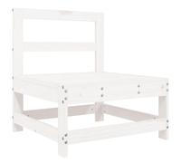 SYDE Canapé central de jardin en bois massif pin blanc | Design à lattes, coussins doux, modulaire sectionnel, max 110 kg par siège