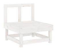 SYDE Canapé central de jardin en bois massif pin blanc | Design lattes, modulaire sectionnel, résistant extérieur, max 110 kg par siège