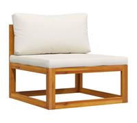 SYDE Canapé sectionnel central en bois d'acacia avec coussin | Pour jardin et terrasse, finition huilée, résistant, maximum 110 kg par siège