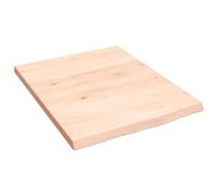 SYDE Étagère murale en bois massif de chêne 40 x 50 x 2 cm | Sans finition, bord naturel, fabriqué à la main, polyvalent pour salle de bain, bureau ou armoire