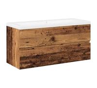 SYDE Meuble lavabo en bois contreplaqué avec tiroir | Montage mural, trop-plein intégré, résistant à l'humidité, sans robinet