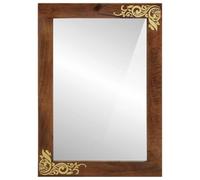 SYDE Miroir de salle de bain marron miel 70 x 50 x 2,5 cm