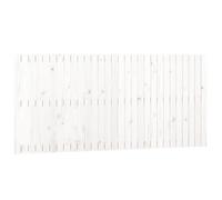 SYDE Tête de lit murale en bois massif pin blanc 185 x 3 x 90 cm | Montage mural facile, support pour dos lors de la lecture, design classique rustique, pour lits sans tête de lit