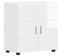 SYDE Tulum Ensemble d'armoires de salle de bain 60 x 34 x 63 cm | Bois élaboré, finition mate, grands compartiments, serviettes et coiffeuse, nettoyage avec chiffon humide