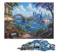 Sydney Skyline with Opera House and Harbour B Puzzle en Bois, 1000 pièces | Un moment puzzle à partager: une organisation plus simple des pièces sur plusieurs sessions.