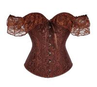 SYDUZAX Bustiers et Corsets Femme Corset Underbust Femme Bustier Sexy Top Gothique Dentelle Floral Lingerie Grande Taille Corset Bustier Femme Vintage Corset Robe Corset Femme Costume Halloween