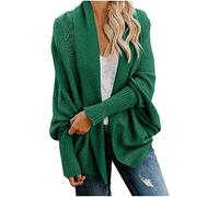 SYDUZAX Cardigan Blanc Femme Manches Longues Veste Grande Taille Couleur Unie Femme Tricoté Gilet Devant Ouvert Manteau Outwear Automne Hiver Cardigan Femme Chic Et Elegant Sweater Ample Mode Blouson