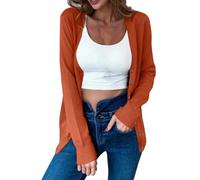 SYDUZAX Chemisiers et Blouses Femme Cardigan en Tricot Manches Longues Boutonné Gilet Blanc Femme Pull Doux et Confortables Automne Hiver Gilet Longue Ample Mode Décontracté Hauts Pas Cher Casual