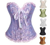 SYDUZAX Corset Underbust Femme Bustier Sexy Top Gothique Dentelle Floral Lingerie Grande Taille Corset Bustier Femme Vintage Corset Robe Corset Femme Costume Halloween Bustiers et Corsets Femme
