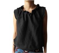 SYDUZAX Debardeur Femme Chic Blanc Tee Shirt sans Manches Décontracté Léger Tops D'été Ample Mode Vêtements de Détente pour Les Vacances La Plage Tendance T-Shirt Streetwear Doux et Confortables