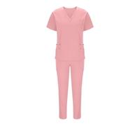SYDUZAX Ensemble Femmes Uniformes Médicale Ensemble Femme Pantalon et Haut Fluide Medicale Femme Vêtements Tenue Infirmiere Costumes D'infirmière Tenue Aide Soignante Professionnelle avec Poche