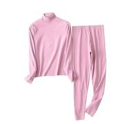 SYDUZAX Ensemble Pyjama pour Femmes épais Vêtements de Nuit Automne Hiver Chaud Haut Col Roulé Manches Longues et Pantalons Costume Couleur Unie Tenue d'intérieur Pyjama pour La Maison Loungewear