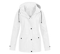SYDUZAX Femmes Imperméable et écran Solaire en Plein air Vêtements de Sport Veste Femme Léger Brise-vent Capuchon Manteau Emballable avec Poche Respirant Douche Résistant Manteau à Capuchon