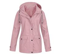 SYDUZAX Femmes Imperméable et écran Solaire en Plein air Vêtements de Sport Veste Femme Léger Brise-vent Capuchon Manteau Emballable avec Poche Respirant Douche Résistant Manteau à Capuchon
