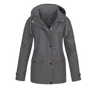 SYDUZAX Femmes Imperméable et écran Solaire en Plein air Vêtements de Sport Veste Femme Léger Brise-vent Capuchon Manteau Emballable avec Poche Respirant Douche Résistant Manteau à Capuchon