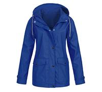 SYDUZAX Femmes Imperméable et écran Solaire en Plein air Vêtements de Sport Veste Femme Léger Brise-vent Capuchon Manteau Emballable avec Poche Respirant Douche Résistant Manteau à Capuchon