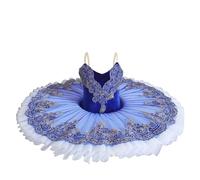 SYDUZAX Fille Robe de Ballet Justaucorps Spaghetti Straps Décalcomanie Brodée Tenue Classique avec Tutu Tulle Plateau Lac des Cygnes Enfant Robes de Danse Gymnastique Princesse Pour Filles 1-14Y