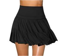 SYDUZAX Jupe Femme Ete Taille Haute élastique Mini-Jupe de Golf Femmes Grande Taille Couleur Unie Jupe de Tennis Sport Femmes Jupes Short Décontracté Doux et Confortables Dress Pas Cher Casual