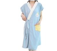 SYDUZAX Mignon Peignoir De Bain Femme sans Manches Vêtements De Maison avec Ceinture Séchage Rapide pour Femmes Chemise De Nuit Poches Chaude Loungewear Robe De Chambre Doux Pyjama Grande Taille