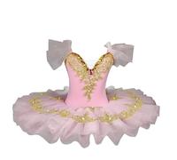 SYDUZAX Robe de Ballet Fille Danse Classique Tutu Tulle Sans Manches Vêtements de Performance Cygnes Justaucorps Broderies Perles Enfant Ballerina Princesse Robes Princesse Mignon Pour Filles 1-14Y