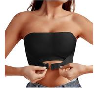 SYDUZAX Soutien Gorge Bandeau sans Bretelles pour Femmes Soutien-Gorge Push-Up sans Armatures Bandeau Couleur Unie Soutien-Gorges Dos Nu Femme Doux et Confortables