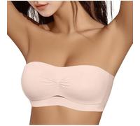 SYDUZAX Soutien Gorge Bandeau sans Bretelles pour Femmes Soutien-Gorge Push-Up sans Armatures Bandeau Couleur Unie Soutien-Gorges Dos Nu Femme Doux et Confortables