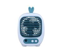 SYDUZAX Ventilateur Brumisateur de Bureau avec Oreilles de Lapin - Mini Climatiseur Portable USB Rechargeable 3 Vitesses - Rafraîchisseur d'Air Humidifiant pour Bureau Dormoir et Maison
