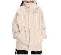 SYDUZAX Veste de Pluie Femme Imperméable Léger Manteau Sport Montagne Hiver Capuche Vestes de Randonnée Softshell Femme Anti-Pluie Femme Ample Mode Manteaux et Blousons D'Extérieur Respirant Outdoor