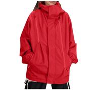 SYDUZAX Veste de Pluie Femme Imperméable Léger Manteau Sport Montagne Hiver Capuche Vestes de Randonnée Softshell Femme Anti-Pluie Femme Ample Mode Manteaux et Blousons D'Extérieur Respirant Outdoor
