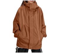 SYDUZAX Veste de Pluie Femme Imperméable Léger Manteau Sport Montagne Hiver Capuche Vestes de Randonnée Softshell Femme Anti-Pluie Femme Ample Mode Manteaux et Blousons D'Extérieur Respirant Outdoor