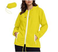 SYDUZAX Veste de Pluie Femme Impermeable Veste Légère Femme Pochette de Rangement Incluse Veste à Capuche Femmes Jacket Outdoor Blouson Manches Longues Manteau Activites en Exterieur Randonnée