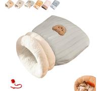 SYDXGD Cat Sleeping Bag,Cat Sleeping Bag for Indoor Cats,Cat Winter Warm Sleeping Bag,Semi-Enclosed Pet Sleeping Bag for Cats,Cute Cat Sleeping Bag,Cat Winter Sleeping Bags (M,Velvet Blue-Gray)