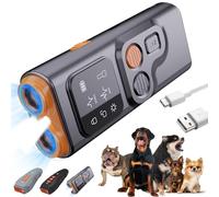 Syeefula BarkGuard - Bark Guard Anti Barking Device for Dogs, Barkguard for Dogs, Bark Guard for Dogs, Dog Bark Deterrent Devices with LED Flashlight, Double Head High Power HD Display (Black-A)