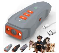 Syeefula BarkGuard - Bark Guard Anti Barking Device for Dogs, Barkguard for Dogs, Bark Guard for Dogs, Dog Bark Deterrent Devices with LED Flashlight, Double Head High Power HD Display (Gray)