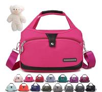 Syeefula Beautifuldeer Anti Theft Handbag, Fashion Lightweight Messenger Bag, Waterproof Oxford Cloth Satchel, Zipper Multi-Layer (Rose Red)