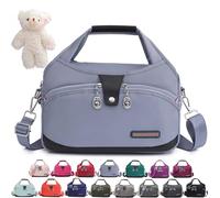 Syeefula Beautifuldeer Anti Theft Handbag, Fashion Lightweight Messenger Bag, Waterproof Oxford Cloth Satchel, Zipper Multi-Layer (Fog Blue)