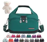 Syeefula Beautifuldeer Anti Theft Handbag, Fashion Lightweight Messenger Bag, Waterproof Oxford Cloth Satchel, Zipper Multi-Layer (Dark Green)