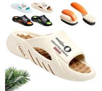 Syeefula Non-Slip Thick Sole Cloud Slides for Men, Cloud Slides Orthopedic Slippers, Anti-slip and Durable for All-Day Ease (36,rice brown)