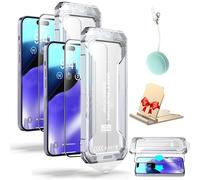 Syeefula SmoothShield 2 Packs - Tempered Glass Screen Protector with Anti-Scratch Anti-Fingerprint Privacy & Auto Dust-Free Install for iPhone 12-16 Series (4K-2 Packs,for 15/16)