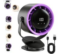 Syeefula Ventilateur circulant à suspendre à haute vitesse à 100 vitesses, ventilateur portable rechargeable USB-C avec écran LED, ventilateur ultra silencieux pour chambre à coucher, terrasse
