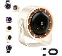 Syeefula Ventilateur de circulation suspendu à 100 vitesses, rechargeable USB-C avec écran LED, ventilateur ultra silencieux pour chambre à coucher, terrasse, camping et maison (C)