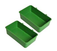 Syengery 2 Pièces Baignoire pour Perroquet avec 2 Crochets Latéraux, Baignoire Oiseaux Cage Mangeoire Multifonctionnelle pour Petits Perroquets, Perruches Et Canaris
