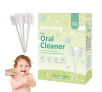 Syengery Brosse à dents en gaze pour nouveau-né, Brosse à dents gratte-langue avec manche en papier, Fournitures de nettoyage buccal douces et confortables pour la maison, les voyages, l'hôtel et