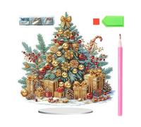 Syengery Coffret Créatif Strass - Ornements En Acrylique 2D - avec Support Décor de Table Bonhomme de Neige - pour Bureau Étagère Ferme Lieu de Travail Chambre Dortoir Fête Vacances Hiver Festival