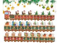 Syengery Coffret De Noël | Organisateur de Stockage en Forme de Train 24 Pièces | Boîtes Cadeaux de Noël Réutilisables - Pour Famille Maison Bureaux Fête Vacances Chocolats Et Cartes