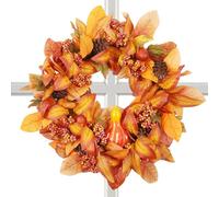 Syengery Couronne de Porte d'automne - Décorations de Couronne Baie Érable 50 Cm | Décoration pour Fête des Moissons Thanksgiving Porte Fenêtre Mur - d'Entrée Mur Fenêtre Manteau de Cheminée